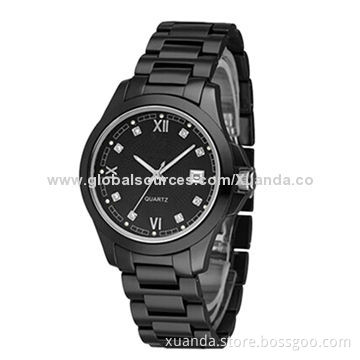 Fashionable watch, japan movt, black/ ceramic case, ceramic watch for men styleNew